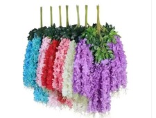 "12x 43.2'' Artificial Wisteria Garland Silk Hanging Flowers Multi-Color Wedding
