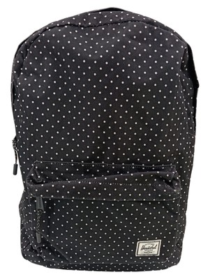 Herschel Rucksack Damen Schwarz Punkte Freizeit Alltag Schule Polyester 30x40cm