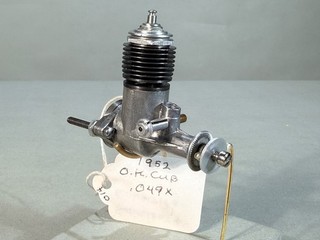 Vintage 1952 OK Cub .049 X Model Airplane Engine w/o Fuel Tank Excellent #014