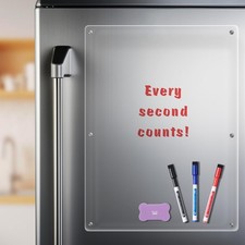 Mr. Pen Magnetic Dry Erase Board - 15"x11", 3 Eraser 15x11 inches, Clear