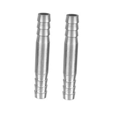 Stainless Steel 1/4" to 1/4" Hose Barb Fittings Splicer 1/4" Barb x 1/4" Barb