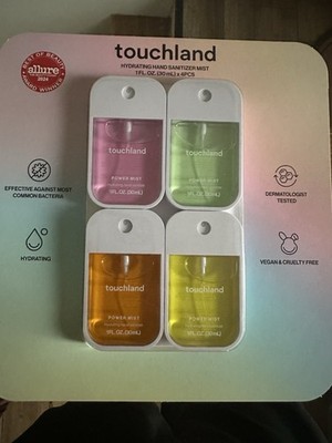 Touchland Power Mist Hydrating Hand Sanitizer, 1 fl oz, 4-pack Multi Pack NEW