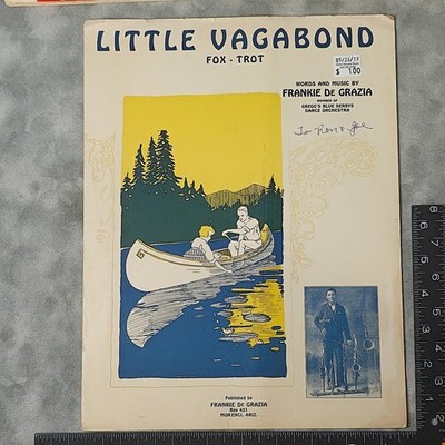 1931 Little Vagabond Fox-Trot Sheet Music Frankie De Grazia Morenci AZ Rare Pian