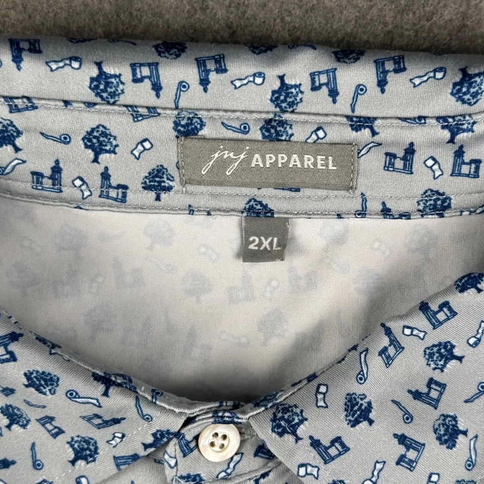 Camisa polo de golf Auburn Tigers para hombre 2XL estampado total rendimiento elástico toomer Foto 4 de 4