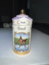 Vintage 1995 Lenox Walt Disney Spice Jar Collection Bambi Basil Fine Porcelain