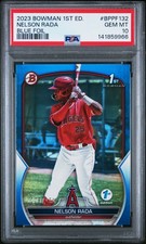 2023 BOWMAN 1ST EDITION BLUE FOIL #BPPF132 NELSON RADA 6/150 PSA 10