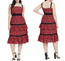 NWT Adelyn Rae Isabel Tiered Ruffle Midi Dress Sz 3XL Spring Floral Party Dress