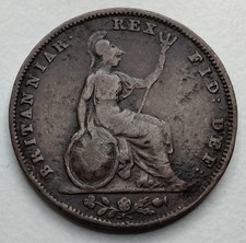 1837 FARTHING 1/4d WILLIAM IV COIN