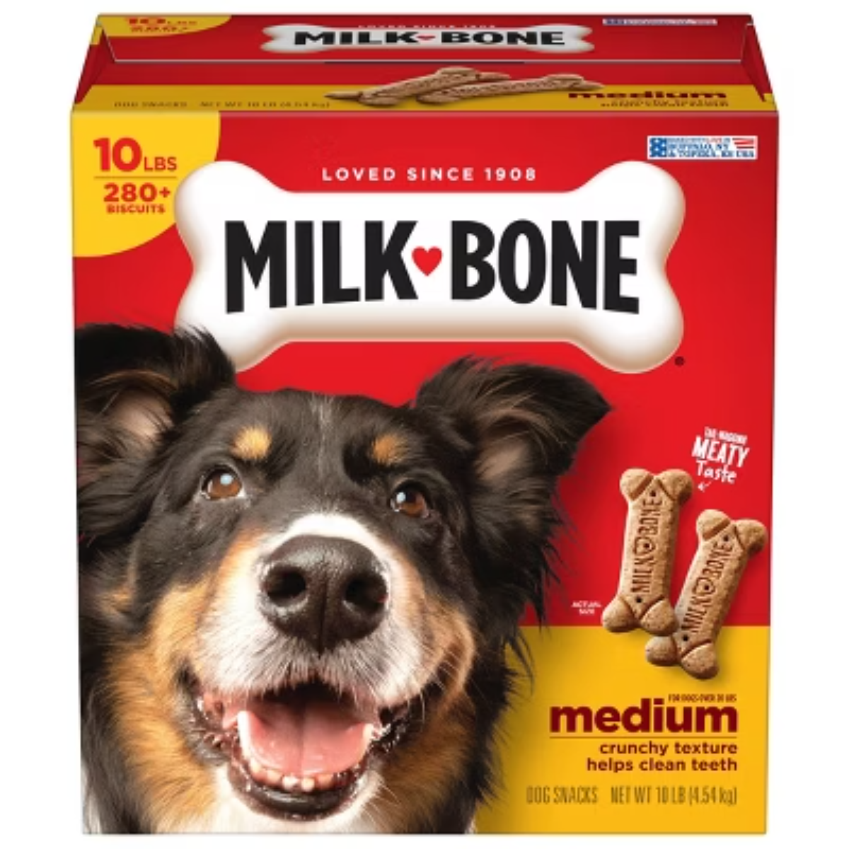 Milk-Bone Medium Beef Flavor Crunchy Dog Treats for Training