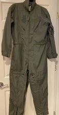 USAF CWU-27/P Flyers Coveralls Flight Suit Green, Nomex Size 40R
