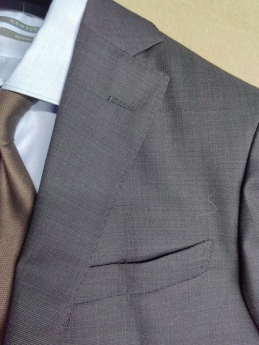 Traje Massimo Dutti gris oscuro telas italianas talla 38R ajuste moderno - Imagen 4 de 24