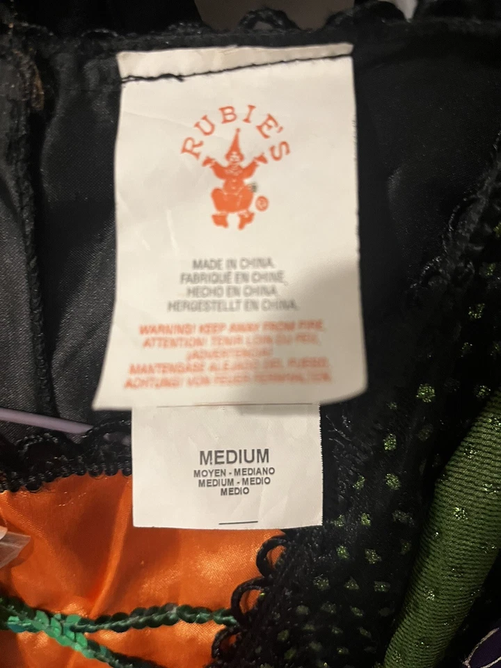 Disfraz de Bruja Rubí Halloween, Capa Negra, Sombrero de Gato Púrpura, Dedos Talla Mediana Foto 4 de 4