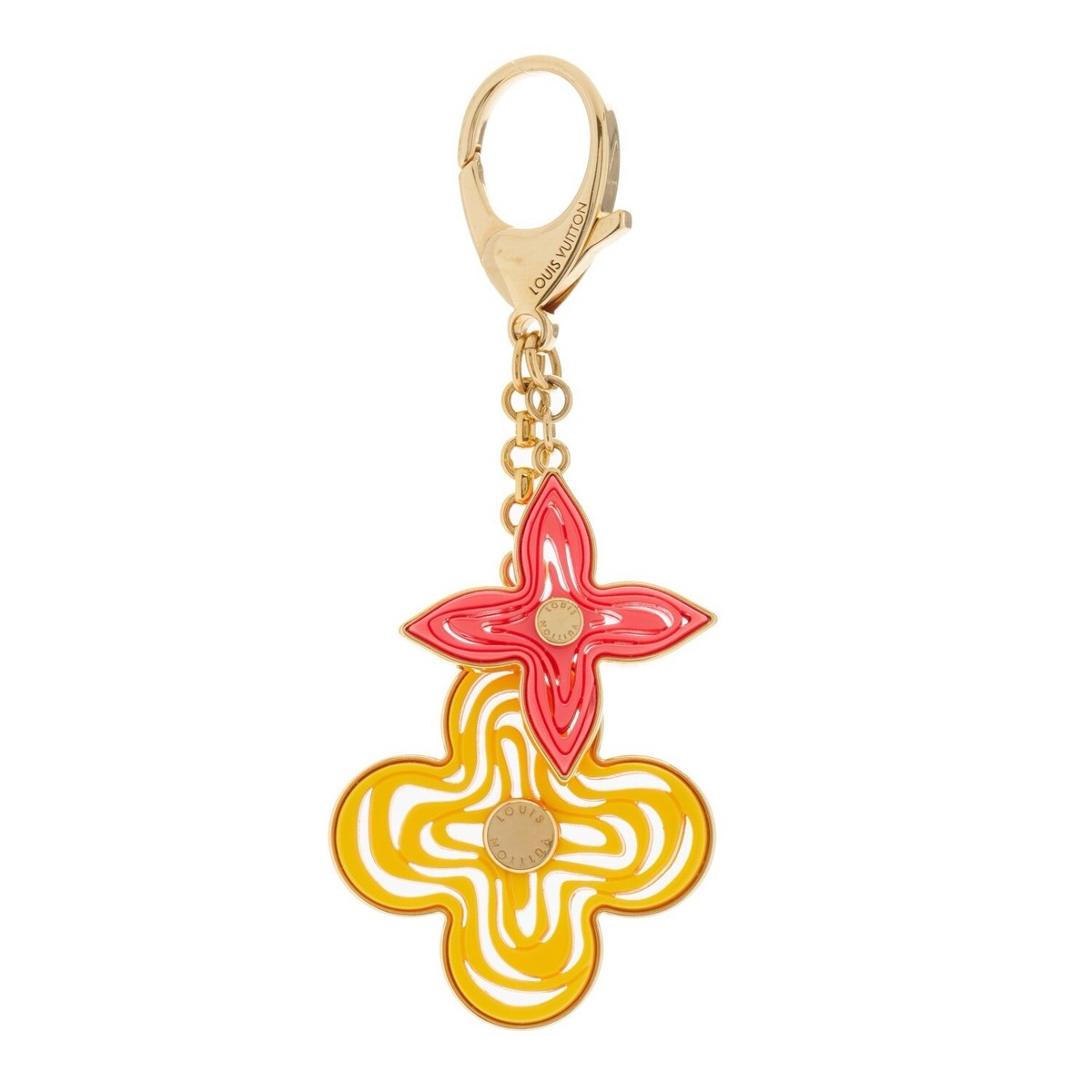 ルイ・ヴィトン LOUIS VUITTON Bag Charm M66469 Porto Cle Flower Key Chain