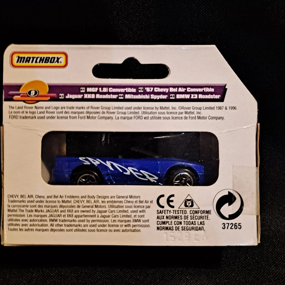 1998 Matchbox Mitsubishi Spyder #44 в коробке #37265 - Изображение 4 из 4