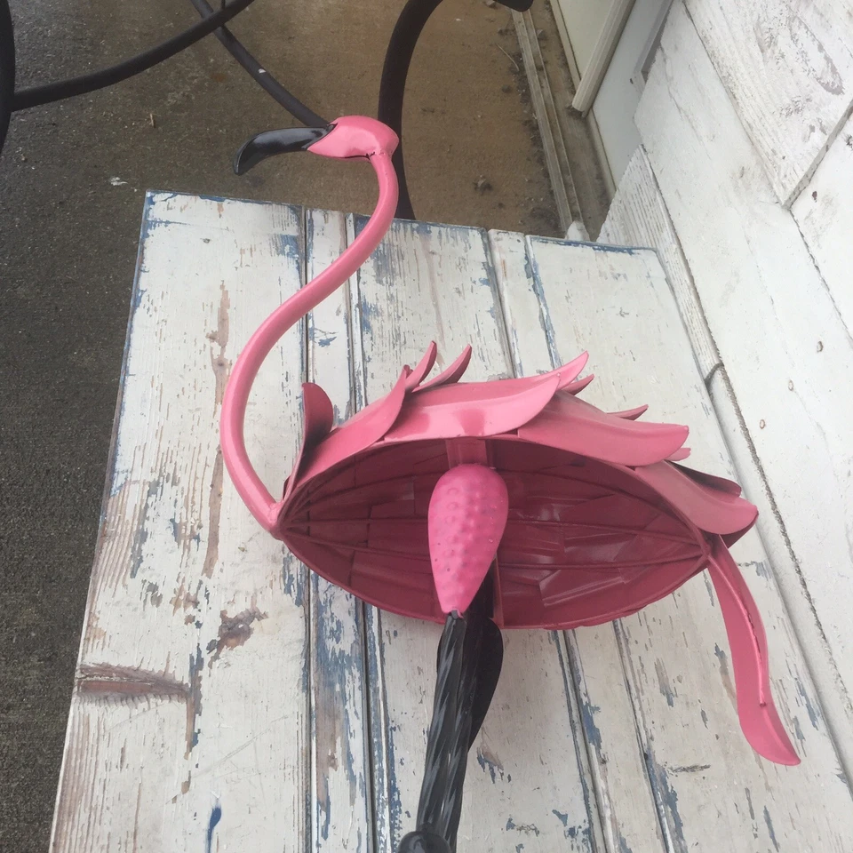 Adorno de patio de flamenco rosa brillante siglo novedad decoración jardín césped arte Foto 4 de 4