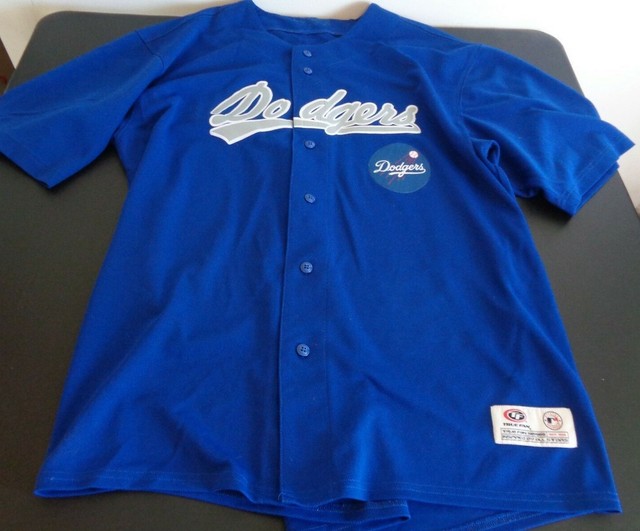 Los Angeles Dodgers Baseball True Fan Xl Blank Mlb Blue Jersey