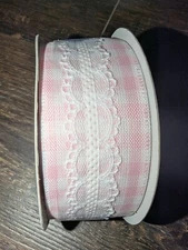 Celebrate it Occasions Pink Checkered Ribbon 1 1/2" X 18 Feet bow craft lace