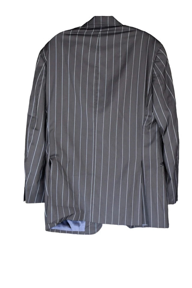 Blazer vintage años 80 para hombre Etro Milano azul lana 3 botones con rayas azul bebé  Foto 2 de 4