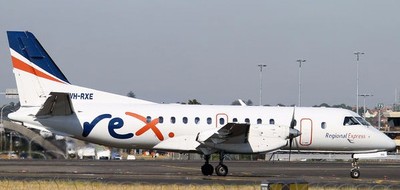 Saab 340B Regional Express REX Aircraft Wood Model Large Free Shipping