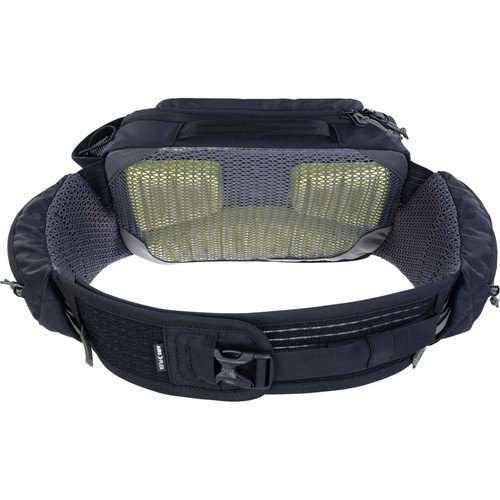 EVOC Hip Pack Pro 3 - Black (3L Capacity, 2 Bottle Carriers, Ventiflap) - Picture 2 of 10