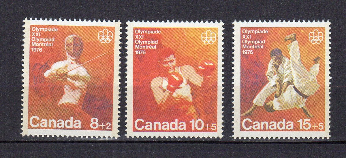 Timbres du CANADA 1er jour Cérémonie d'ouverture JO MONTREAL
