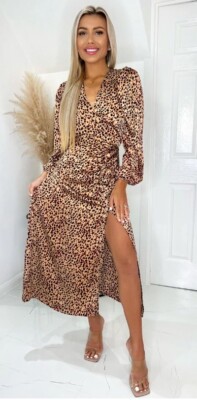 open lace back dress Red Leopard Printed Maxi Dress – AX Paris