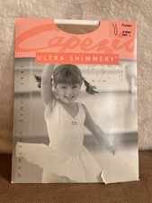 Capezio Ultra Shimmery Ballet Nude Large Child Footed Ballet Tights