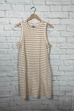 Old Navy Womens Tan Striped Sleeveless Dress Size Medium