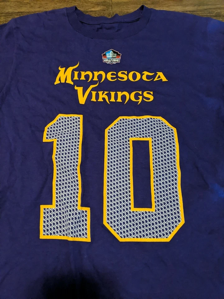 NFL Minnesota Vikings 10 Tarkenton Medium Purple T-shirt - Image 2 of 4