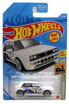 2021 Hot Wheels #51 Baja Blazers Lancia Delta Integrale white