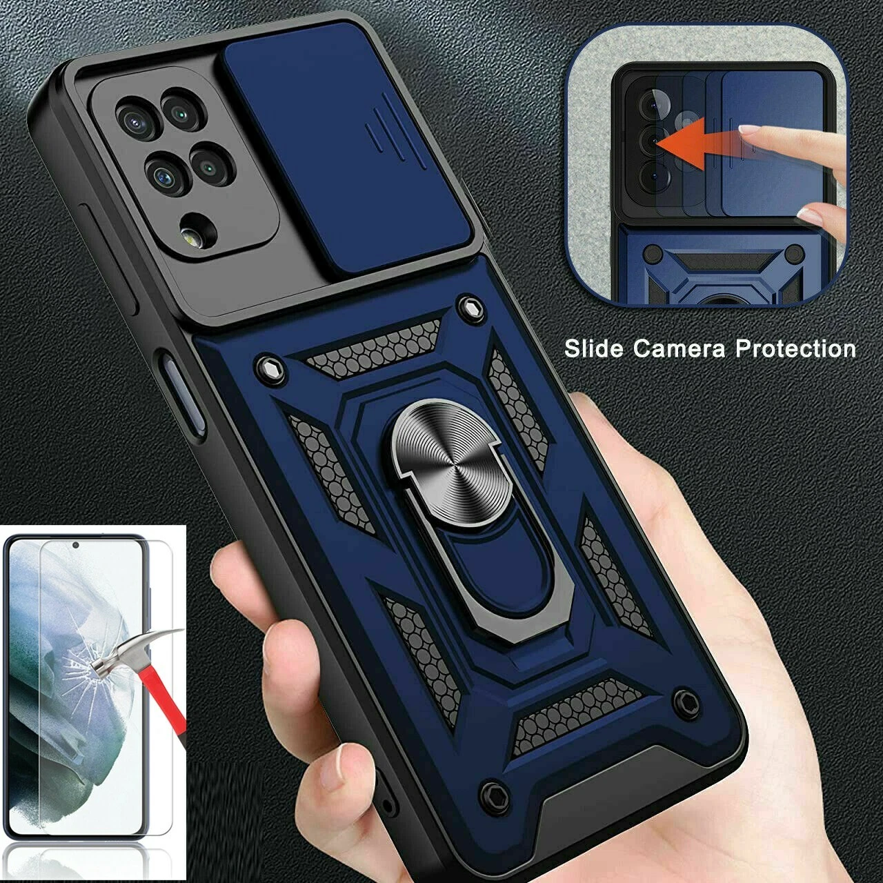 Shockproof Bracket Cover Screen Protector Case For Samsung S22 S21 FE S20