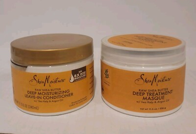 Raw Shea Butter Deep Moisturizing Leave-In Conditioner + Deep Treatment Masque