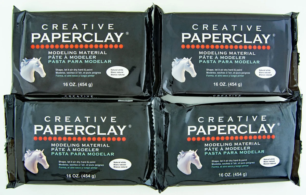 Creative Paperclay Modeling Material 4lb Lot of 4 1lb Blocks Air Dry Paper  Clay