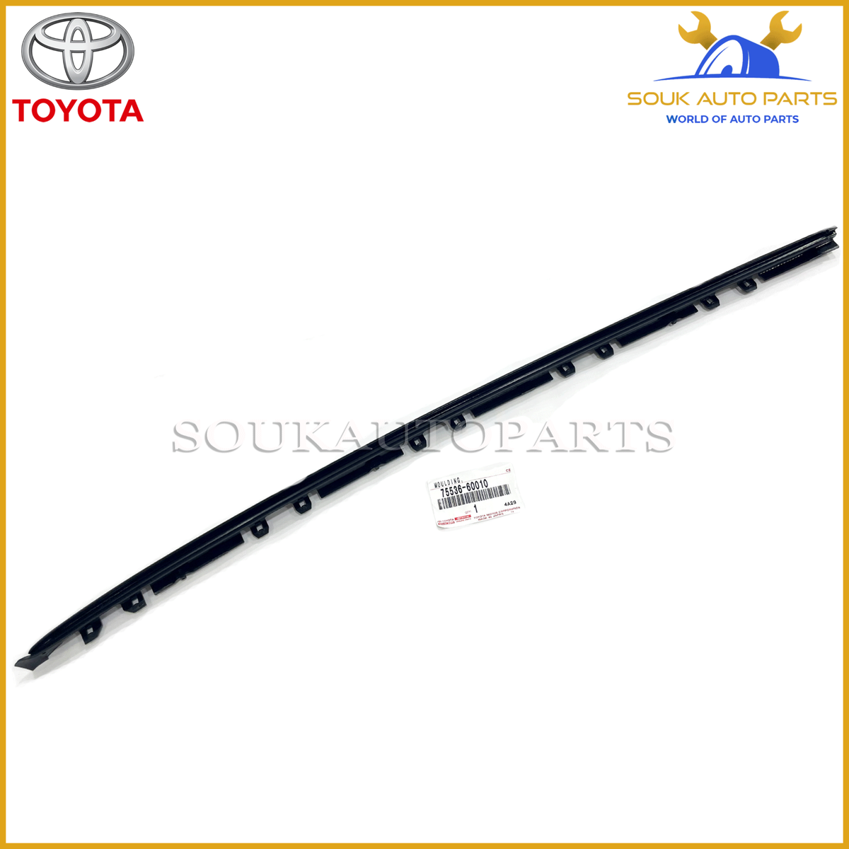 75536-60010 Genuine Toyota MOULDING, WINDSHIELD, OUTSIDE LOWER LH