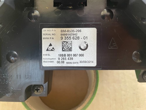 Mini Cooper F55 F56 14-19 Speedometer & Tachometer (45722km) 9355628-01 - Picture 6 of 8