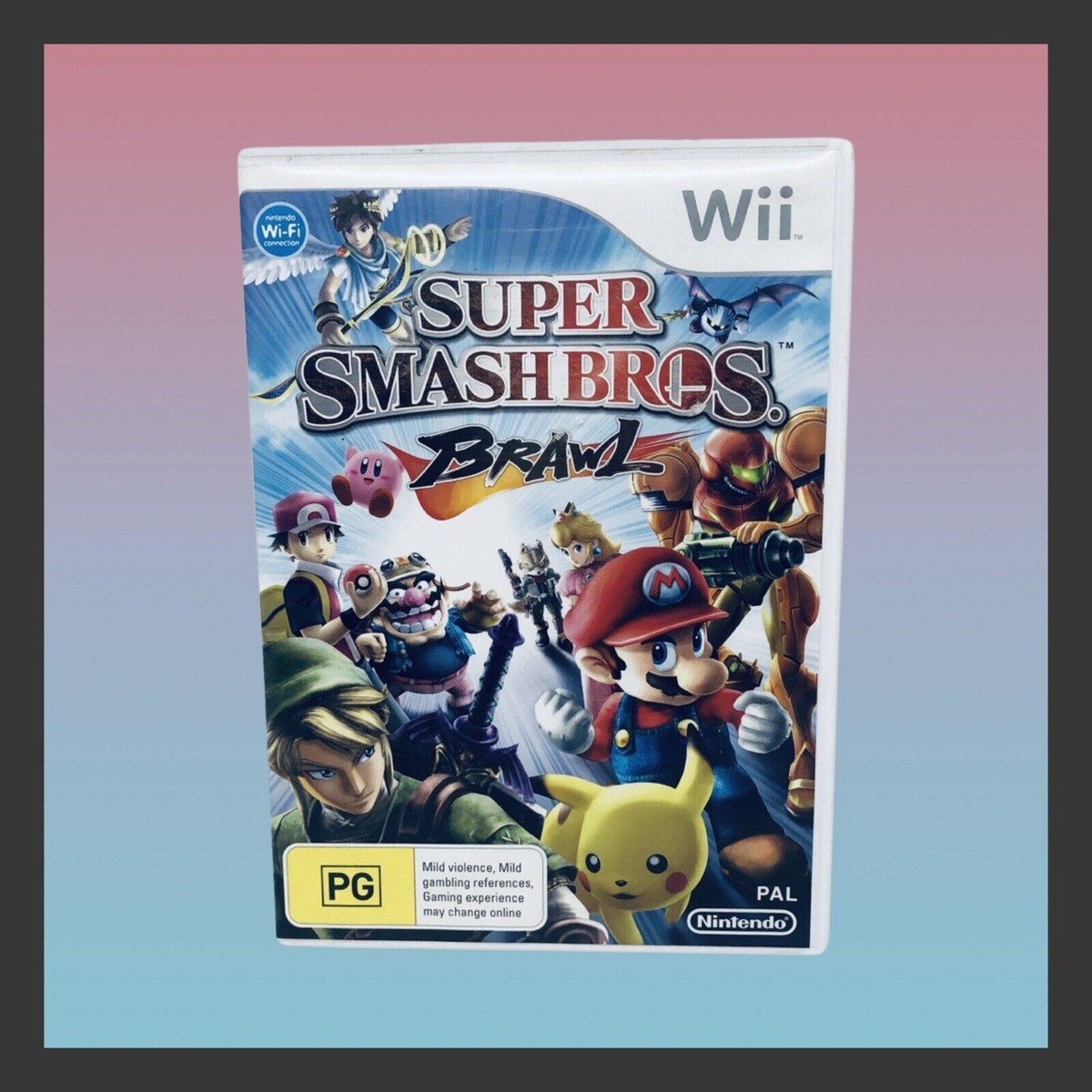 SUPER SMASH BROS BRAWL Nintendo Wii Complete PAL Game RARE Very