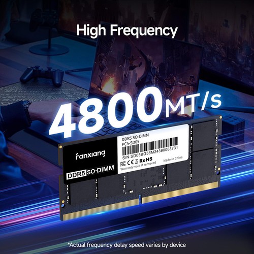 fanxiang SODIMM DDR5 4800MHz RAM 64GB Kit (2 x 32GB),CL40 1.1V SODIMM 262 Pin La - Picture 7 of 7
