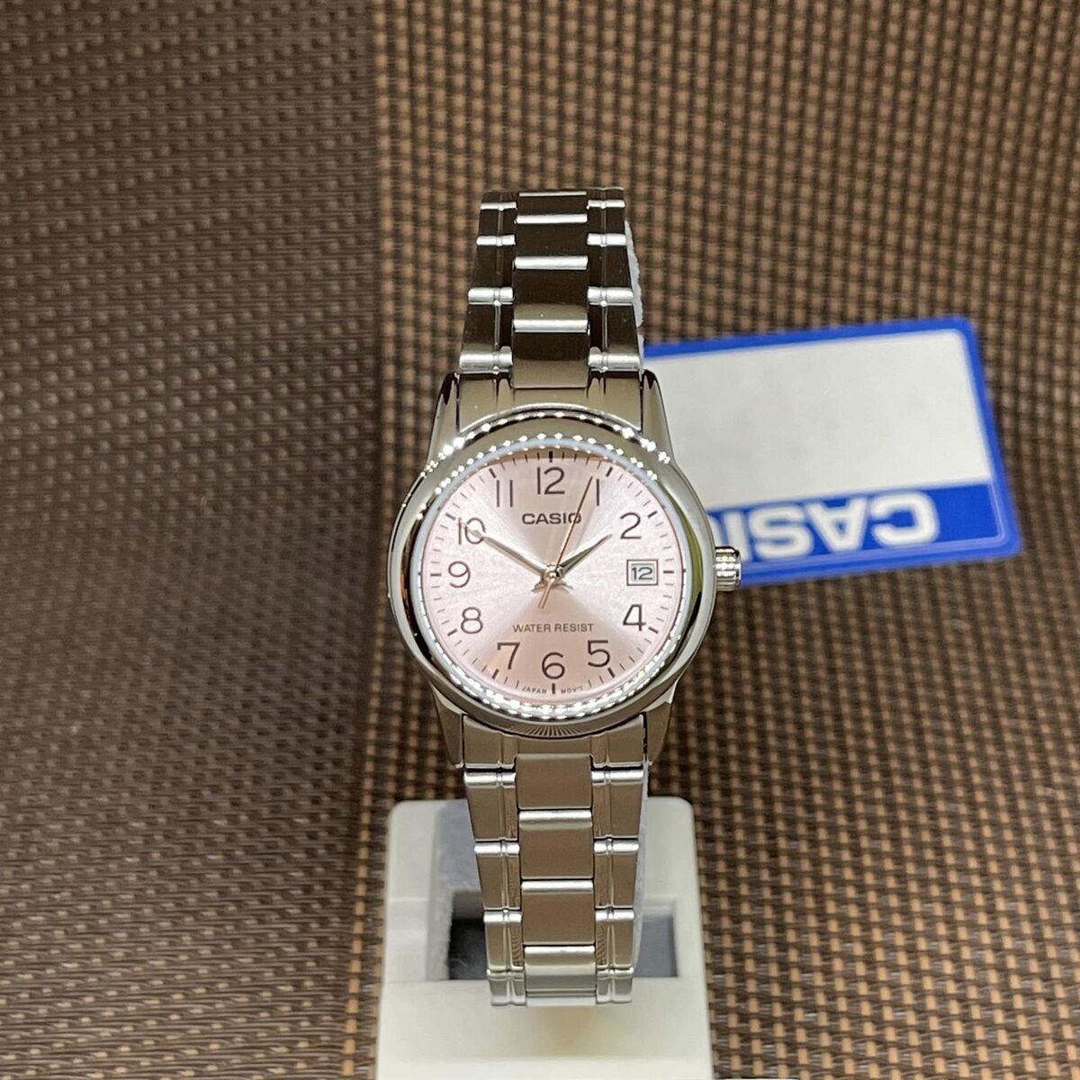 Casio LTP-V002D-4B Analog Ladies Pink Dial Stainless Steel Casio LTP-V002D-4B Analog Ladies Pink Dial Stainless Steel