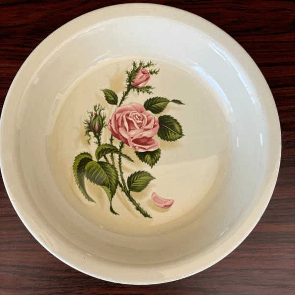 Ballerina By Universal Rose Pattern Ceramic Pie Plate