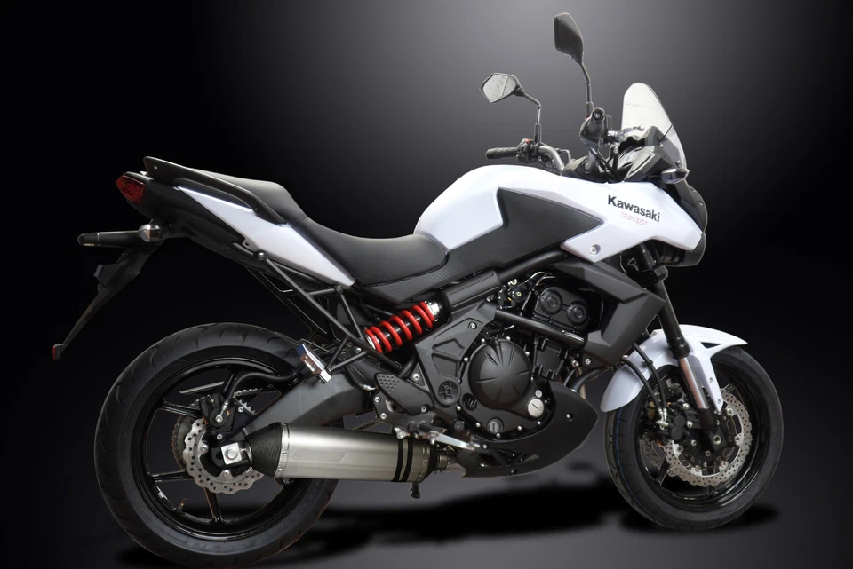 Silenciador escape completo Kawasaki KLE650 Versys 06-14 2-1 13,5" X-Oval titanio Foto 4 de 4