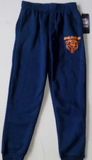CHICAGO BEARS YOUTH SWEATPANTS S M L NWT NAVY BLUE POLYESTER BOYS POCKETS