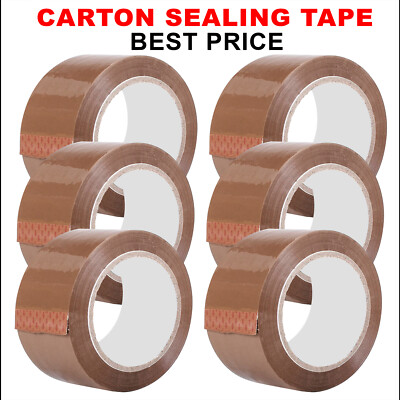 STARKES BRAUNES KLEBEBAND PAKET VERPACKUNG VERPACKUNG ROLLEN KARTON SIEGELBOX 48 MM X 66 M