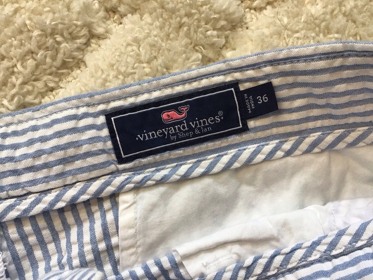 Short Chino Vineyard Vines Homme – Taille 36 – Bleu Imprimé Voilier – Stretch
