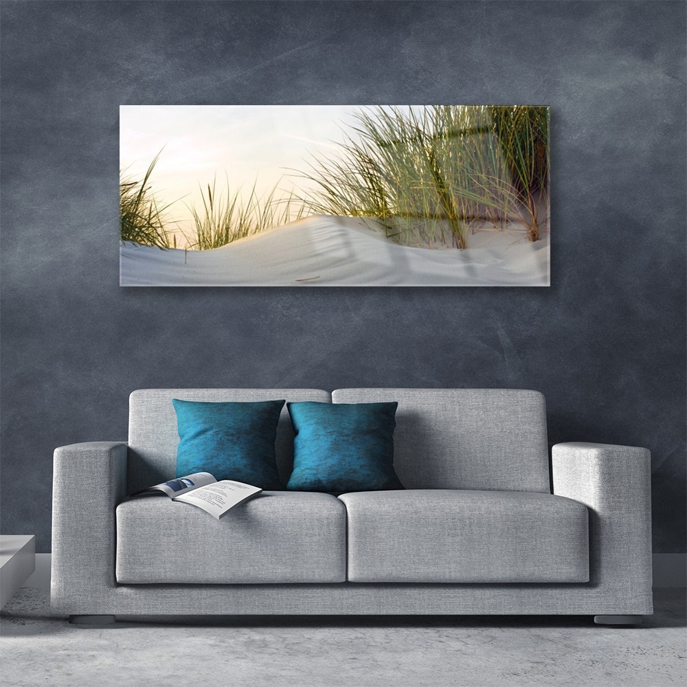 Tableau mural Image sur Plexiglas 125x50 Paysage Herbe Sable déco moderne - 2