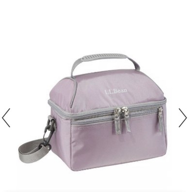 LL Bean Flip Top Lunch Box Print Insulated Cooler Bag Lavender New