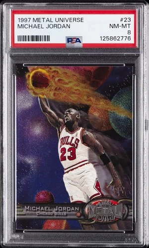 1997 METAL UNIVERSE #23 MICHAEL JORDAN PSA 8
