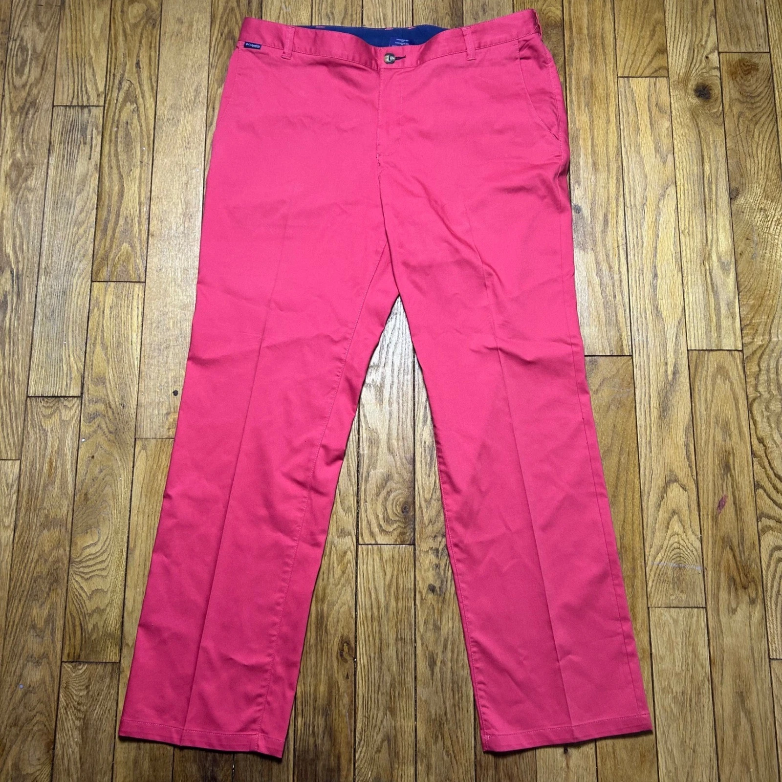 Columbia PFG Mens Pink Performance Fishing Gear Regular Fit Pants 38x32 Stretch