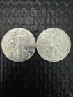 Lot of Two (2) American Silver Eagles 2017 & 2018