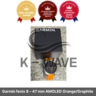 Garmin fenix 8 – 47 mm AMOLED Sapphire, Titanium with Spark Orange/Graphite