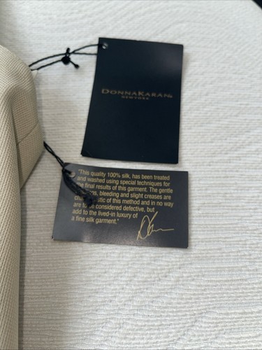 Vintage DONNA KARAN Black Label Vest 100% Silk 1990s UNISEX size S NEW - Picture 9 of 17